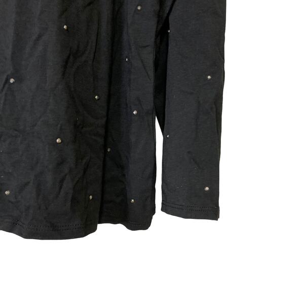 A622701 BUMBLEBELLA by Jill Martin Bejeweled Long-Sleeve Tee Black 1X - Picture 3 of 6